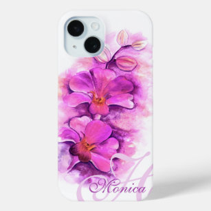 Coque iphone floral de l'art orchidée radieux
