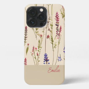 Etui iPhone 13 Pro Floral fleur sauvage personnalisé