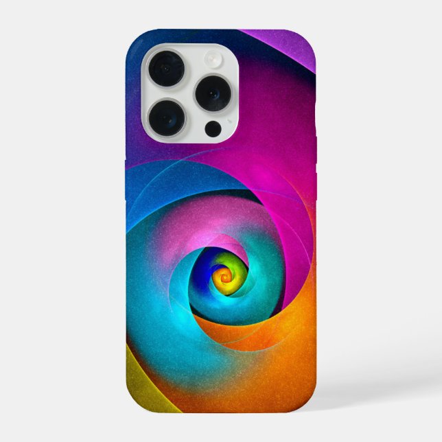 Coque iPhone Floral moderne Art Abstrait rose Bleu Motif #17 (Verso)