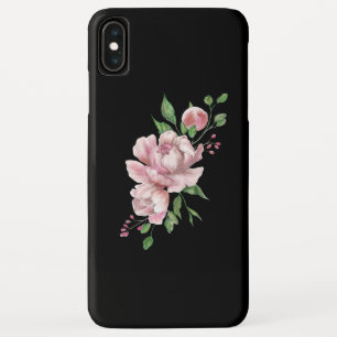 Coque iphone floral noir
