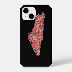 Coque Pour iPhone 14 Floral Palestine carte la liberté artistique pour