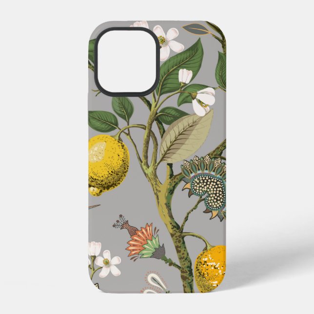 Coque iPhone Floral seamless pattern. Botanical wallpaper. Plan (Verso)