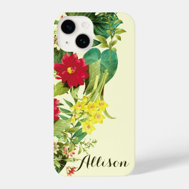 Coque iPhone Floral vintage (Verso)