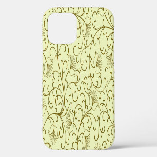 Coque iPhone 12 Floral Vintage : Belle illustration de fond