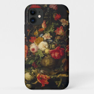 Coque iphone floral vintage élégant de vase