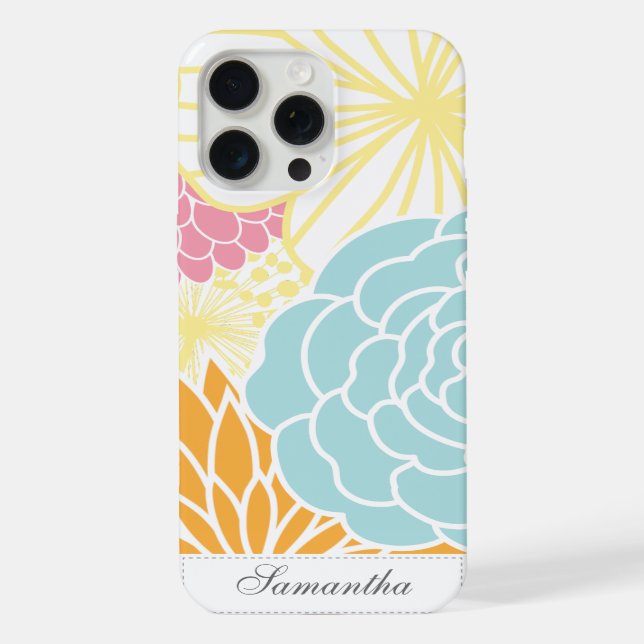 Coque iPhone Flore colorée (Verso)