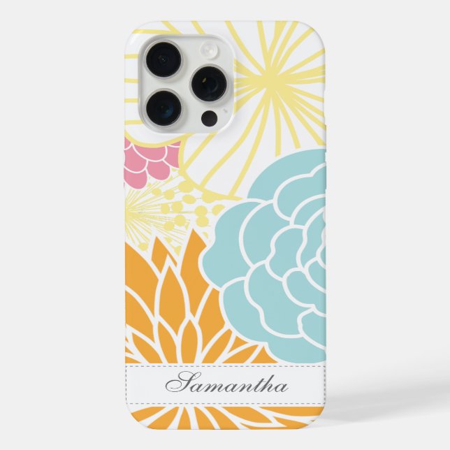 Coque iPhone Flore colorée (Verso)