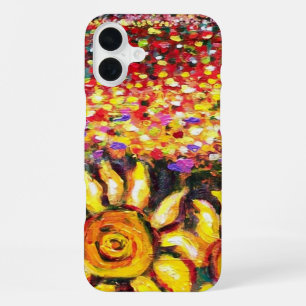 Coque iPhone 16 Plus FLORE EN TOSCANE/ Champs, Pépites et tournesols