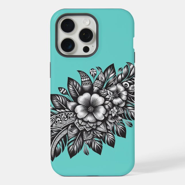 Coque iPhone Flore polynésienne (Verso)