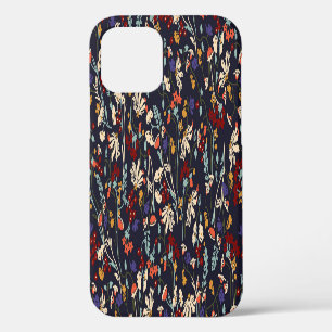 Coque iPhone 12 Flore tropicale : Vintage botanique aléatoire.
