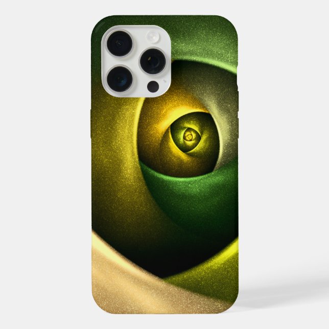 Coque iPhone Flore verte Florale moderne Art Abstrait Motif #23 (Verso)