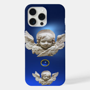 Coque iPhone 15 Pro Max FLORENTINE RENAISSANCE ANGEL Blue Gemstone