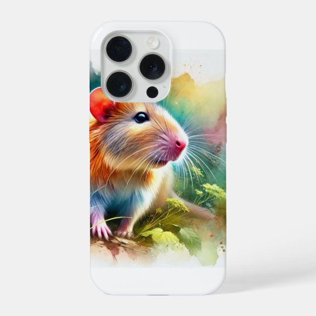 Coque iPhone Flores Giant Rat 170924AREF116 - Watercolor (Verso)