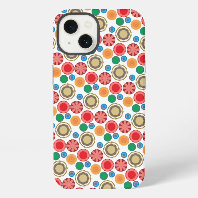 Coque iPhone Flower Power en rangées 002 (Verso)