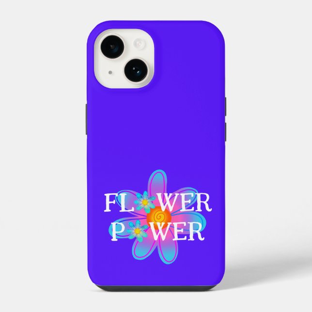Coque iPhone Flower Power Violet (Verso)