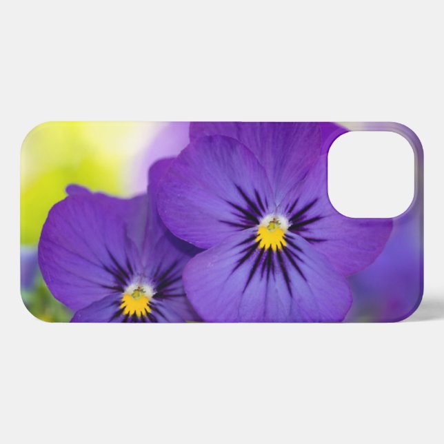 Coque iPhone Flowers (homonymie) | Purple Pansies (Verso Horizontal)