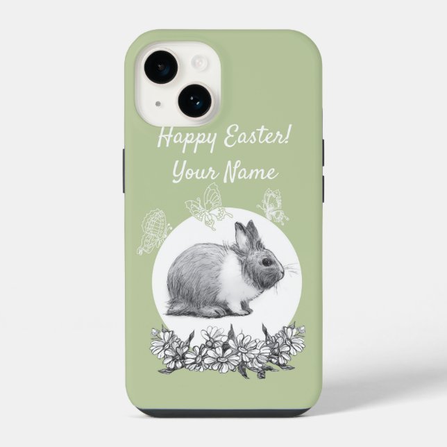Coque iPhone Fluffy le lapin (Verso)