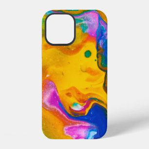 Coque iPhone 12 Fluid Art. Abstrait arrière - plan coloré, papier 