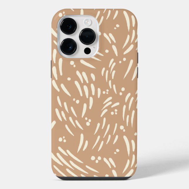 Coque iPhone Flux dans Tan et Crème (Verso)