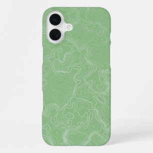 Coque iPhone 16 Plus Flux de contour Matcha