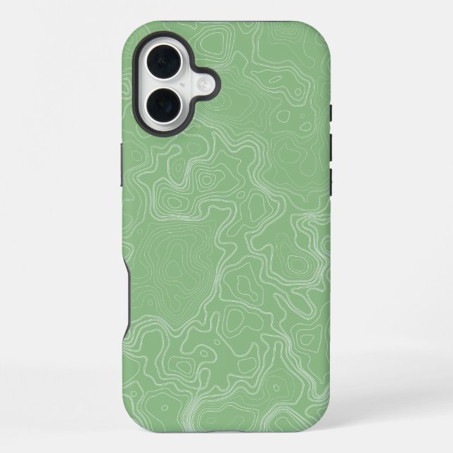 Coque iPhone Flux de contour Matcha (Verso)