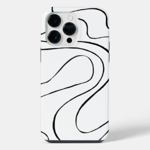 Coque Pour Pour iPhone 14 Pro Max Flux et reflux 2 - Noir et Blanc