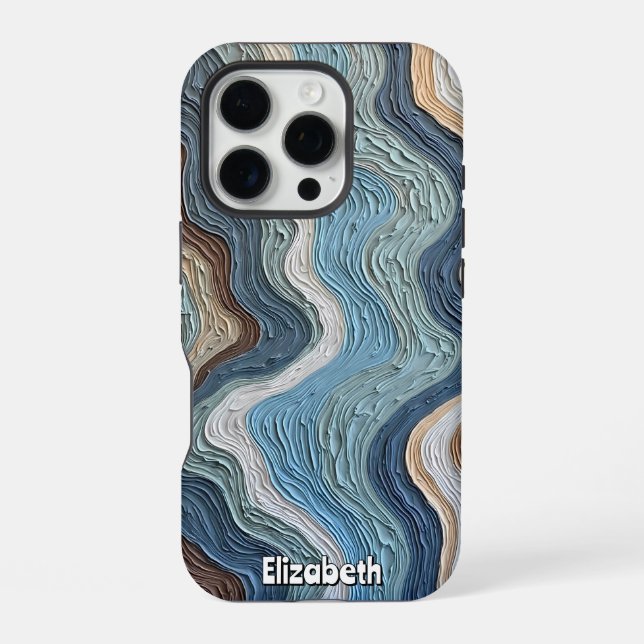 Coque iPhone Flux rythmique terrestre (Verso)