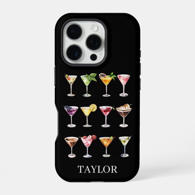 Coque iPhone Folie Martini Monogrammée (Verso)