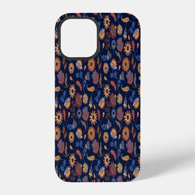 Coque iPhone Folk Rustique Floral (Verso)