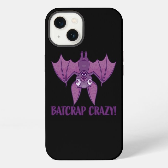 Coque iPhone Folle Chauve-Souris de Bande Dessinée Dingue (Verso)