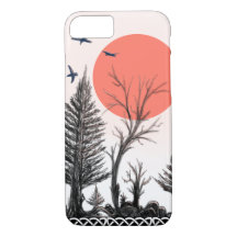 coque iphone foncé de forêt