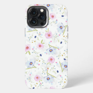 Etui iPhone 13 Pro Max Fond à motif floral-