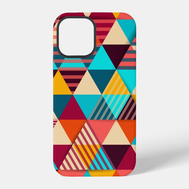 Coque iPhone Fond abstrait avec des formes triangulaires. Moder (Verso)