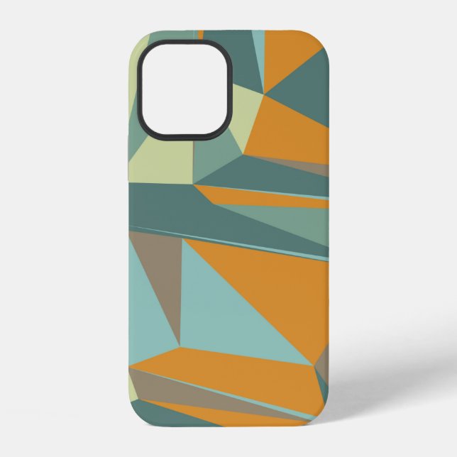 Coque iPhone Fond abstrait avec triangles colorésabstrac (Verso)