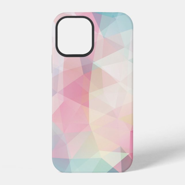 Coque iPhone fond abstrait composé de trianglesfond (Verso)
