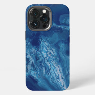 Etui iPhone 13 Pro Fond abstrait fluide en acrylique bleu rose