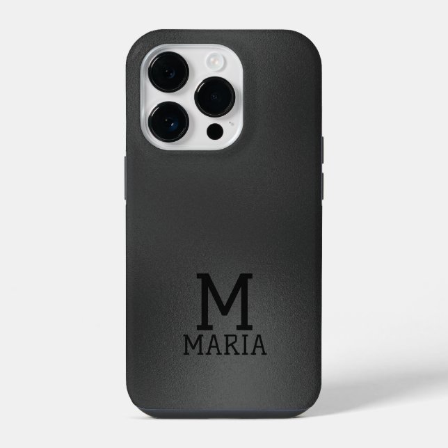 Coque iPhone Fond abstrait gris foncé scintillant (Verso)