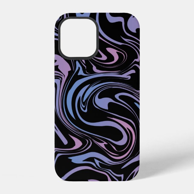 Coque iPhone Fond abstrait. Marbre liquide. Flu de fond (Verso)