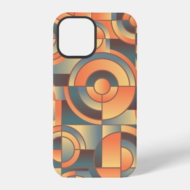 Coque iPhone Fond-abstrait-orange-bleu (Verso)