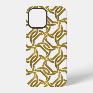 Coque iPhone 12 Fond abstrait répétable de s dorées torsadées
