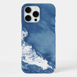 Coque iPhone 16 Pro Max Fond aquarelle abstrait bleu
