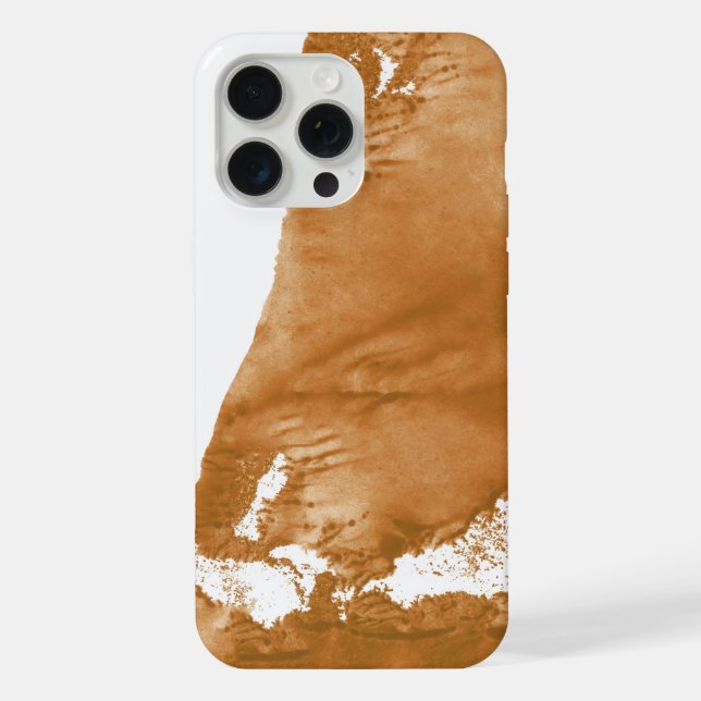 Coque iPhone Fond aquarelle abstrait orange (Verso)
