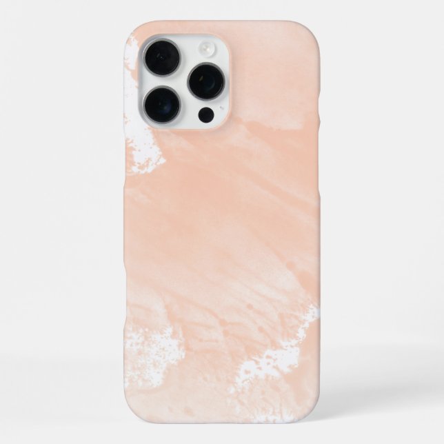 Coque iPhone Fond aquarelle abstrait rose blush (Verso)