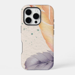 Coque iPhone 16 Pro Fond aquarelle floral abstrait sur papier
