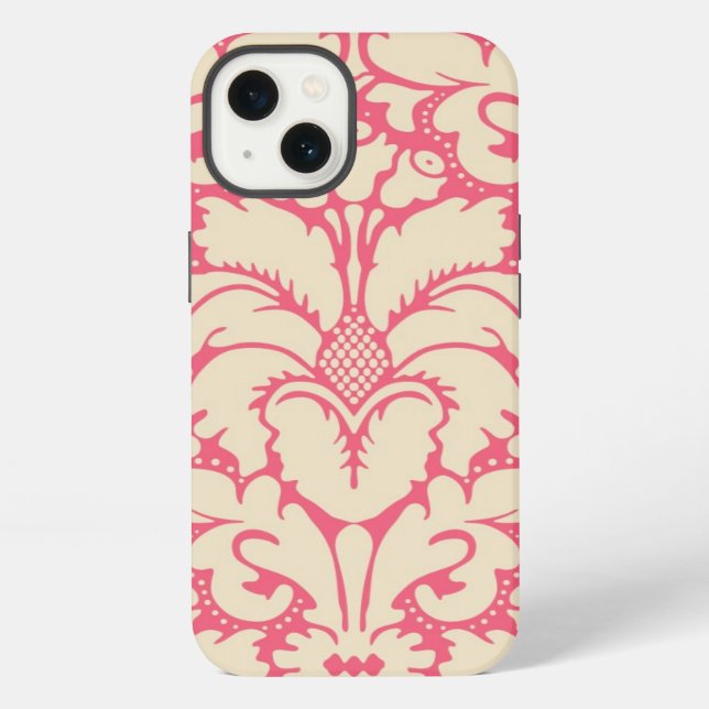 Coque iPhone Fond damassé de style baroque 2 (Verso)