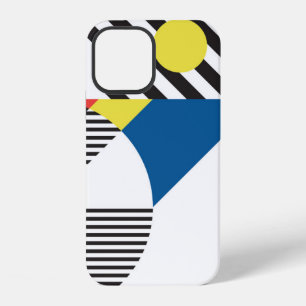 Coque iPhone 12 Fond dans le style rétro moderne