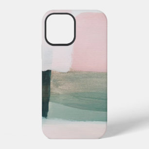 Coque iPhone 12 Fond d'art moderne abstrait. Peinture grise et