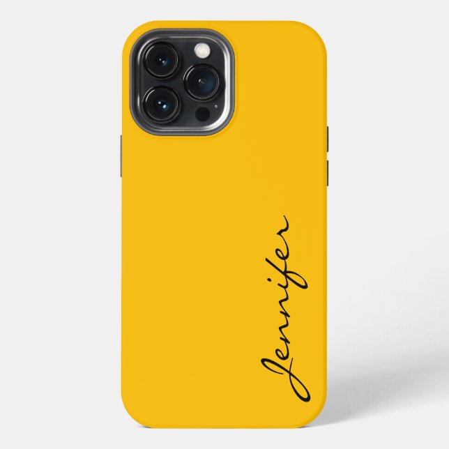 Coque iPhone fond de couleur ambre (Verso)