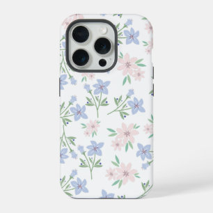 Coque iPhone 15 Pro Fond de fleurs pastel