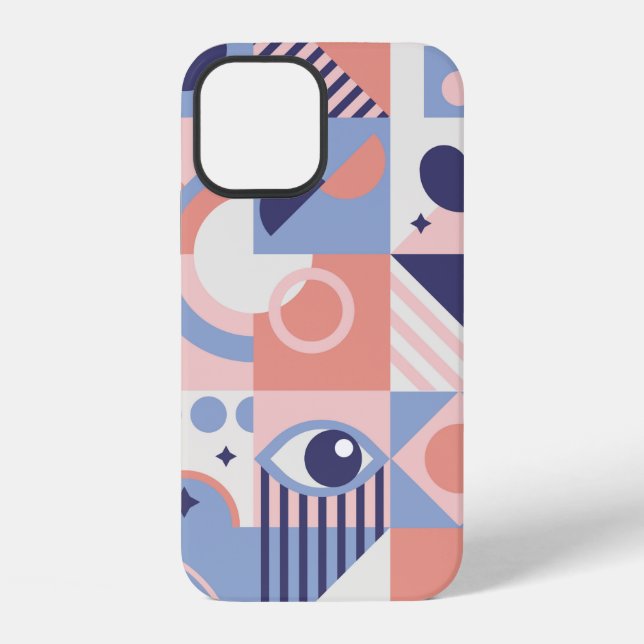 Coque iPhone Fond de formes géométriques carrées. Esthétique da (Verso)